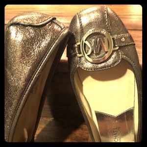 Michael Kors Metallic Fulton Moccasins.  Like new!
